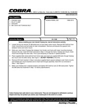 Cobra 01-1105 Quick Start Manual