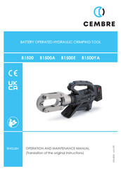 Cembre B1500A Operation And Maintenance Manual