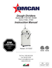 Omcan BE-IT-0015M Instruction Manual