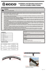 Ecco ULTRAFLEX ED3790 Installation And Operation Instruction Manual
