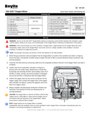 Baylis V4C-O2E Quick Start Manual