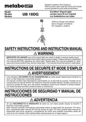Metabo HPT UB 18DG Safety Instructions And Instruction Manual