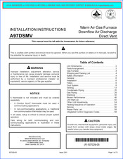 Lennox Allied Air A97DSMV090C20S Installation Instructions Manual