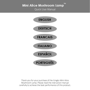 GINGKO Mini Alice Mushroom Lamp Quick User Manual