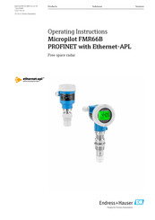 Endress+Hauser Micropilot FMR66B Operating Instructions Manual