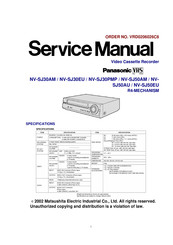 Panasonic NV-SJ30EU Service Manual