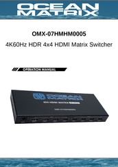 Ocean Matrix OMX-07HMHM0005 Operation Manual