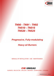 Unigas TN92 Manual Of Installation - Use - Maintenance