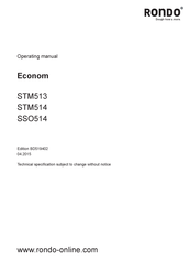 Rondo Econom SSO514 Operating Manual