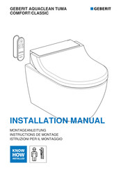 Geberit AQUACLEAN TUMA COMFORT 146290SJ1 Installation Manual