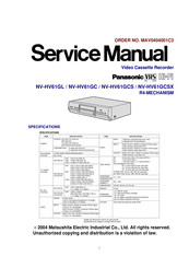 Panasonic NV-HV61GL Service Manual