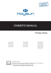 Kaysun Prodigy Series Owner's Manual