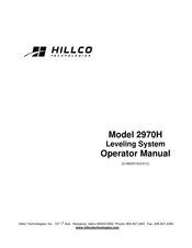 Hillco 2970H Operator's Manual