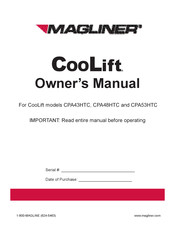 Magliner CooLift CPA53HTC Owner's Manual