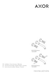 Axor Montreux 16534 1 Series Installation/User Instructions/Warranty