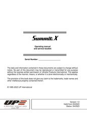 UP Summit X Manual