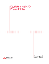 Keysight 11667C Operating And Service Manual