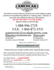 American Legend AL2010W/F Instruction Manual