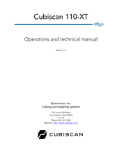 Quantronix Cubiscan 110-XT Operation And Technical Manual