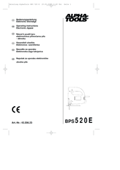 Alpha tools BPS 520E Operating Instructions Manual