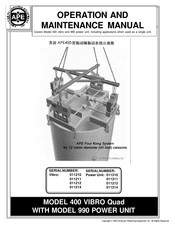 APE 011211 Operation And Maintenance Manual