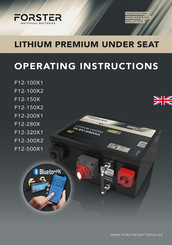 Forster F12-150X2 Operating Instructions Manual