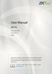 ZKTeco IN710 User Manual
