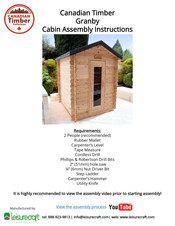 Canadian Timber Collection Granby Cabin Assembly Instructions Manual
