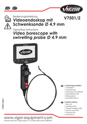 Vigor Equipment V7501 Operating Instructions Manual