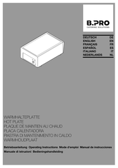 B.Pro BC HP 700 Operating Instructions Manual