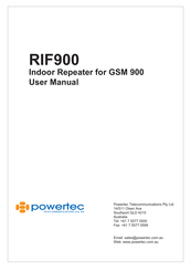 PowerTec RIF900 User Manual