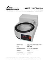 Pace Technologies NANO 1200T Instruction Manual