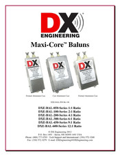DX Engineering Maxi-Core DXE-BAL200-Series Quick Start Manual
