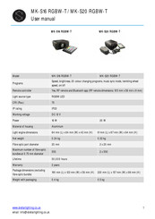 Stellar Lighting MK-S16 RGBW-T User Manual