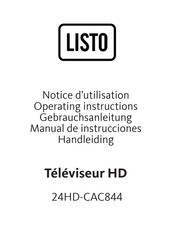 Listo 24HD-CAC844 Operating Instructions Manual