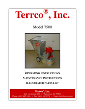 Terrco 7500 Operating Instructions Manual