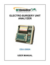 BC Biomedical ESU-2000A User Manual