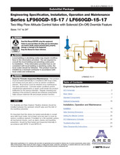Watts AMES LF660GD-15-17 Series Installation, Operation And Maintenance Manual