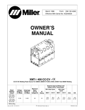 Miller XMT 400 CC/CV Owner's Manual