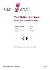 CamNtech PRO-Diary Instruction Manual