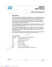 ST ZigBee SNDEV-260 User Manual