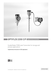 KROHNE OPTIFLEX 2200 C/F Supplementary Instructions Manual