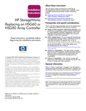 HP StorageWorks HSG60 Installation Instructions Manual