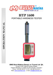 Bms Bulut Makina HTP 1600 Operation Manual