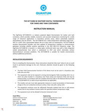 Quantum DCT150M-W Instruction Manual