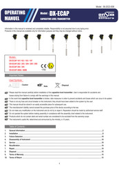 ENSIM SENSORS DX-ECAP Operating Manual
