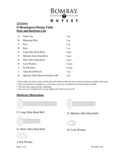 Bombay 2222161 Assembly Instructions
