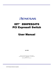 Renesas IDT 89HPES24T6 User Manual