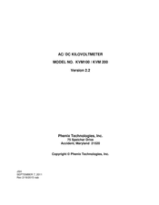 Phenix Technologies KVM200 Manual