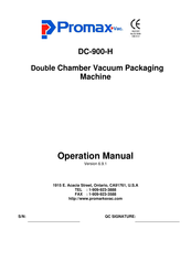 Promax DC-900-H Operation Manual